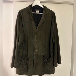 Eskandar for Neiman Marcus suede shirt jacket